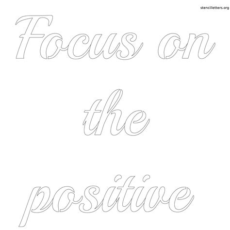 Focus On The Positive Free Printable Letter Stencil Stencil Letters Org