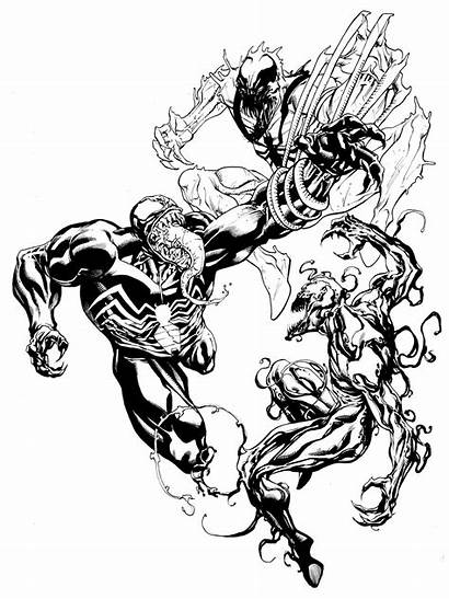 Venom Symbiotes Carnage Spiderman Drawing Outline Robert