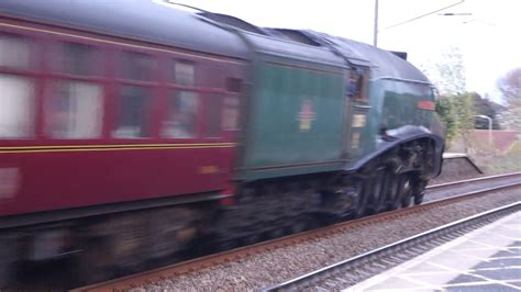 Steam Train Passing Through Widdrington Station 20 April 2019 Youtube