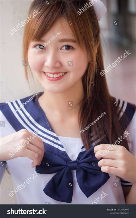 Portrait Thai Teen Beautiful Girl Japanese Stock Photo 1112040902