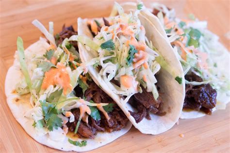 Korean BBQ Street Tacos With Asian Slaw Made In The Slow Cooker