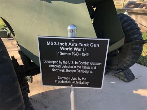 M5 3 Inch Anti Tank Gun Historical Marker