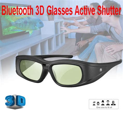Bluetooth 3d Glasses Active Shutter Rechargeable Eyewear Compatible With Epson Sony Projector
