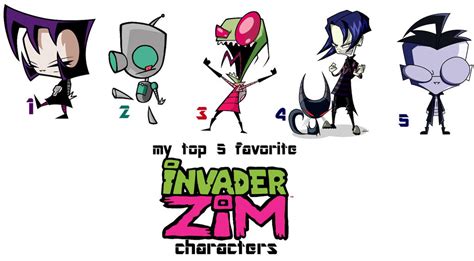 My Top 5 Favorite Invader Zim Characters By Blackotakuz On Deviantart