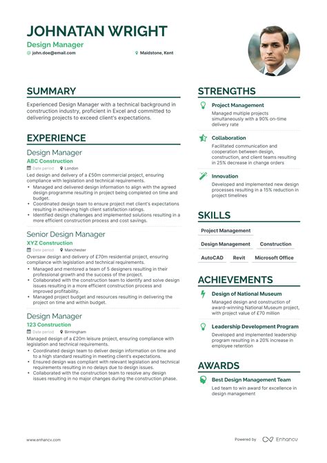 5 Design Manager Resume Examples And Guide For 2023