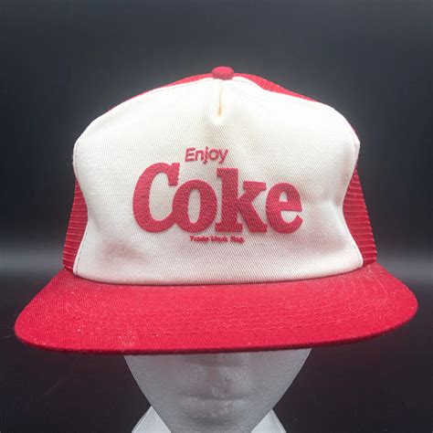 80s Enjoy Coke K Brand Snapback Hat Etsy