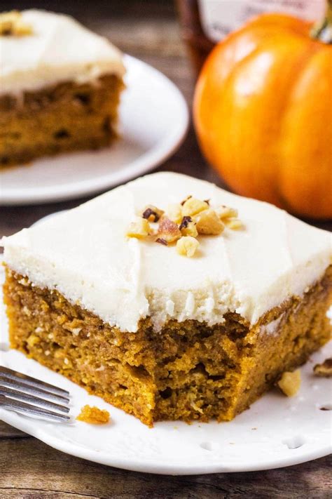 Pumpkin Cake With Maple Frosting Oh Sweet Basil