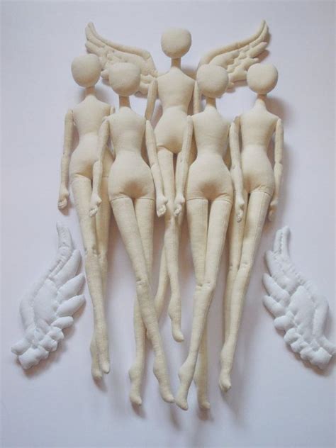 Set Of 5 Blank Doll Bodies Is 17 Inches 42 Cm Tall Fabric Doll Body Is Made Of White Cotton