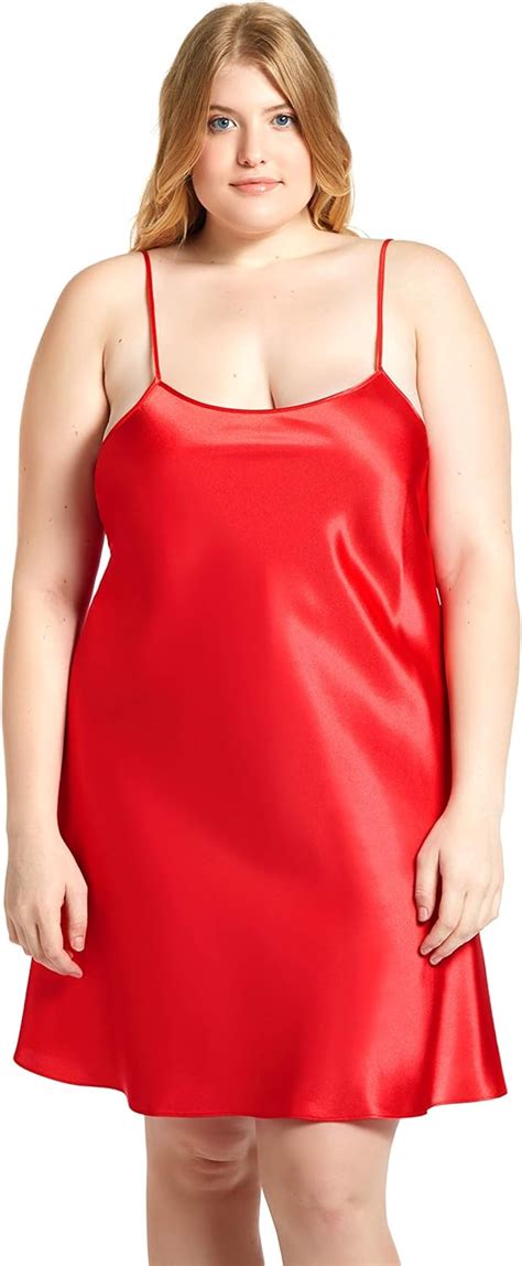 jovannie christmas regular long length satin chemise plus size teddy sleepwear nightgown nightie