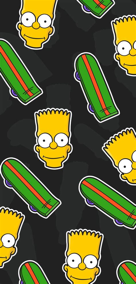 The Simpsons Bart Skateboard Skateboard Phone Wallpaper Simpson