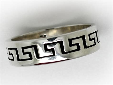 Greek Ring Silver Wedding Ring In A Greek Style Etsy