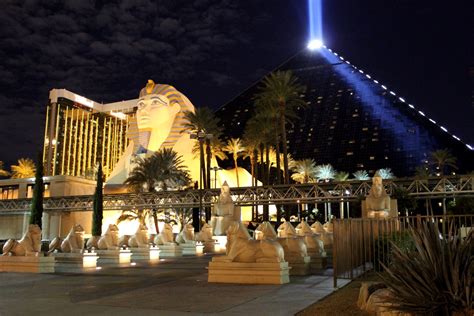 The Luxor Hotel from Las Vegas Seen during the Night - Travel Moments ...