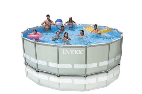 Summer Escapes 12 X 30 Round Metal Frame Above Ground Swimming Pool With Skimmer Plus Filter