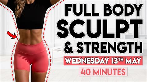Intense Full Body Workout Sculpt Strength Minutes At Home Youtube