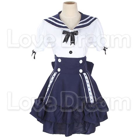 2015 Japanese Girls School Maid Costume Cosplay Shirtskirt Student
