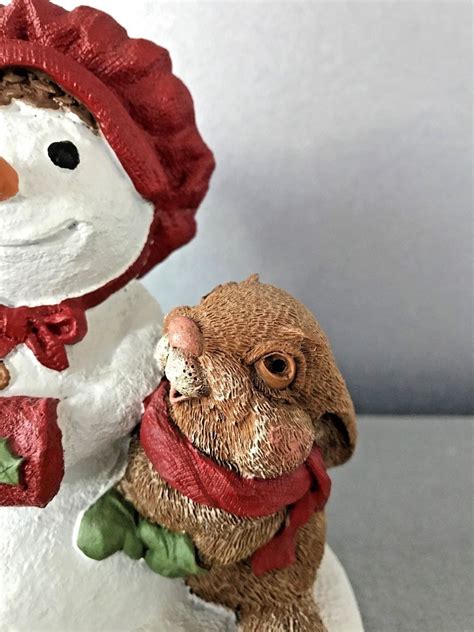 Large Tom Clark Gnome Cairn Christmas Snowman 1999 Ebay
