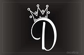 Crown Letter D Initial Decal | Initials decal, Letter d tattoo, D ...