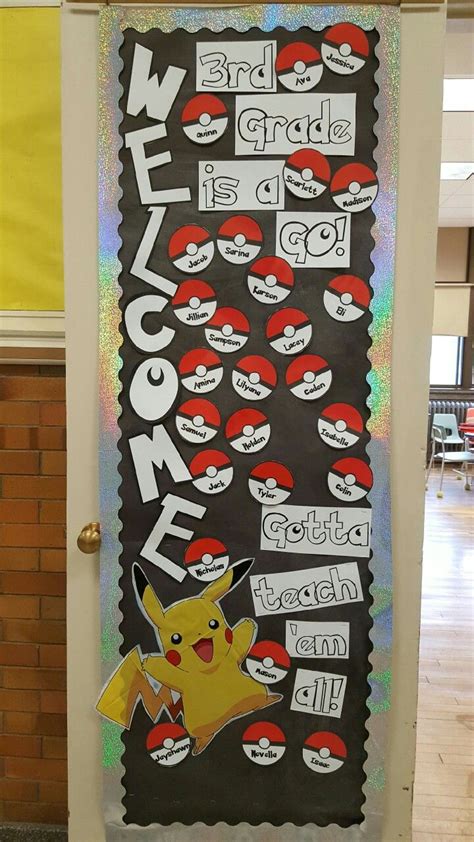 Pokémon Welcome Classroom Door Classroom Decorations Bulletin Boards