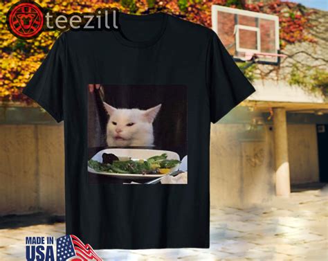 Dinner Table Cat Meme Funny Internet Yelling Confused T T Shirts