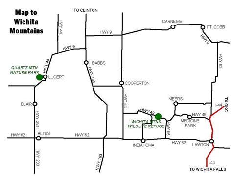 Map To Wichita Mountains Photos Diagrams And Topos Summitpost