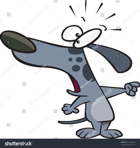 Shocked Cartoon Dog Pointing Stock Vector Royalty Free 155495690