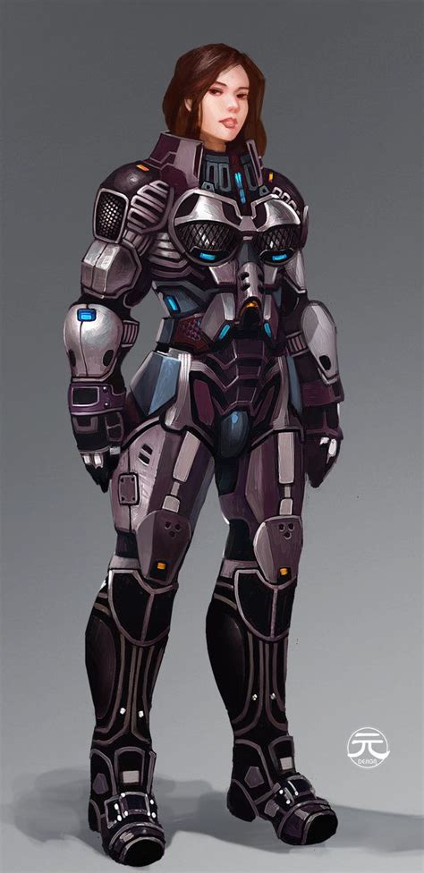 commission character 1 by guesscui on deviantart sci fi concept art sci fi armor female armor