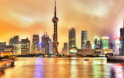 Shanghai China Cities Cityscapes Architecture Buildinds