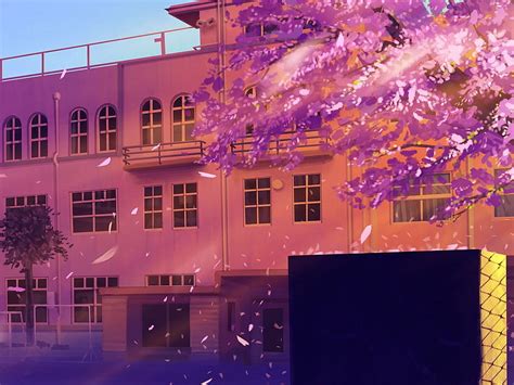 Anime School Yard Hd Wallpaper Pxfuel