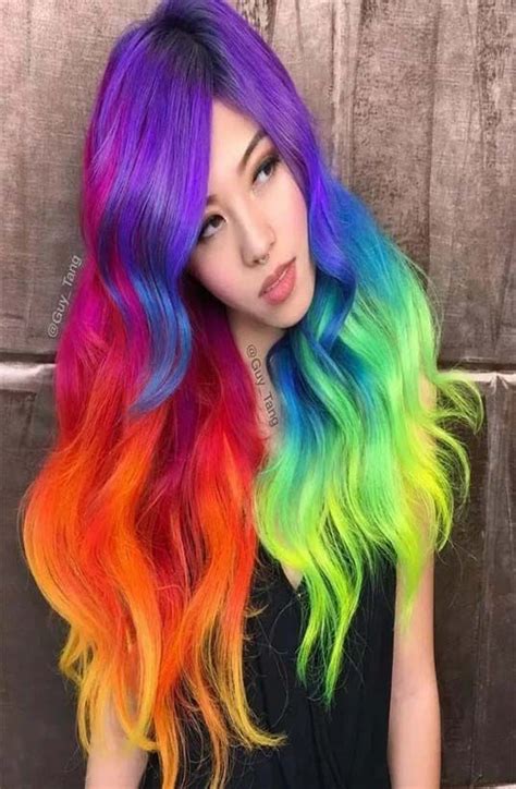 Multi Color Latest Top 30 Hd Hair Styles Images Ideas Rainbow Hair Color Hair Styles