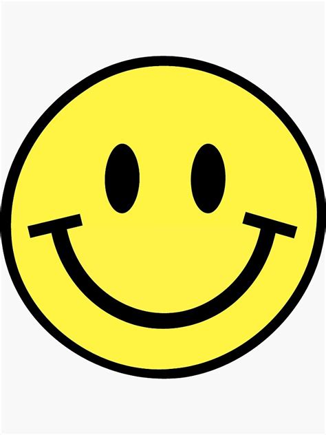 Yellow Smiley Face Sticker For Sale By Jungkook970901 Redbubble