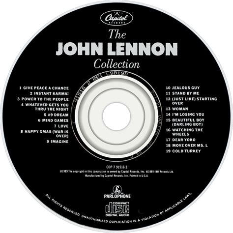 1982 The John Lennon Collection John Lennon Rockronología