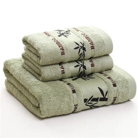 640g Thicker 100 Bamboo Fiber Bath Beach Towel Sets For Adults 3pcs