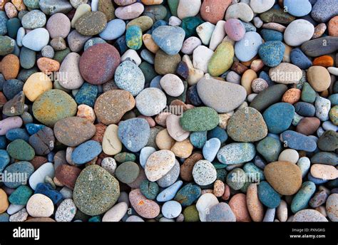 Colorful Pebbles Full Frame Stock Photo Alamy