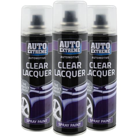 Automotive Clear Lacquer Spray Paint 250ml Aerosol Fast Metal Interior
