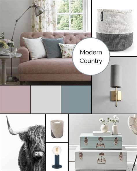 Interior Design Mood Board Comprising Chalky Pastels Modern Materials