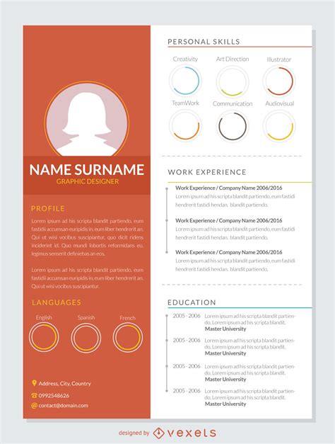 A curriculum vitae, latin for course of life, often shortened as cv or vita (genitive case, vitae), is a written overview of someone's life's work (academic formation, publications, qualifications, etc.). Modern CV Template - Vector Download