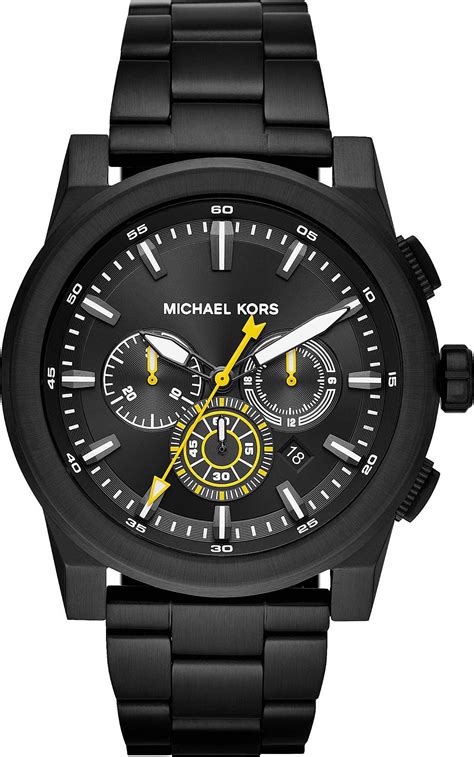 Michael Kors Mk8600 Grayson Black Tone Watch 47mm