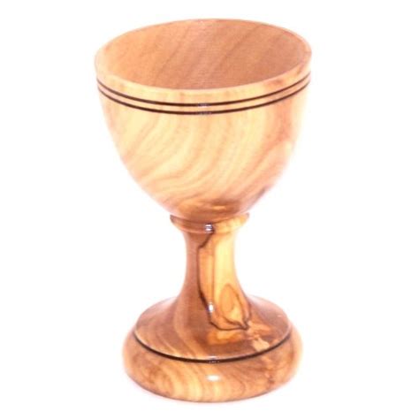 Communion Wine Cup Olive Wood Med 3 Inches Tall Great Details And