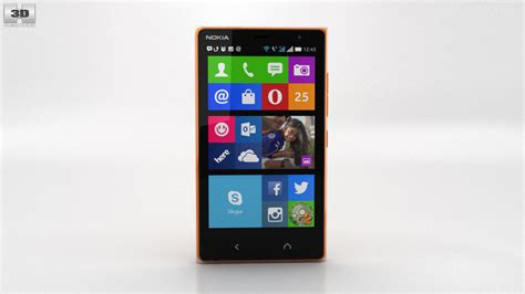 Vista 360 Del Modelo 3d De Nokia X2 Glossy Orange Tienda Hum3d