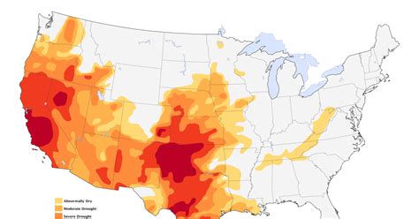 Map Shows Half Of The Us Suffering Drought Conditions Wired