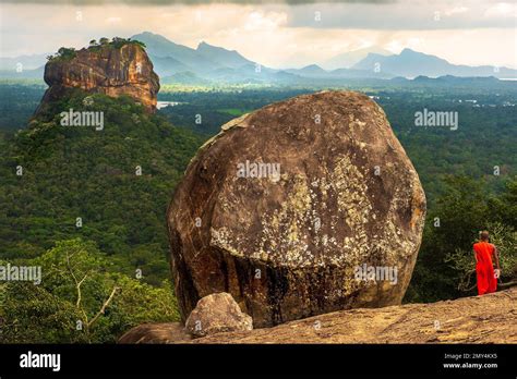 Lion Rock Sigiriya Sri Lanka Seen From Neighbouring Pidurangala Rock