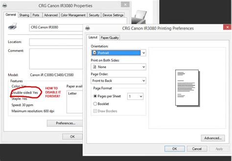 How To Force Disable Double Sided Printing Feature Canon Community