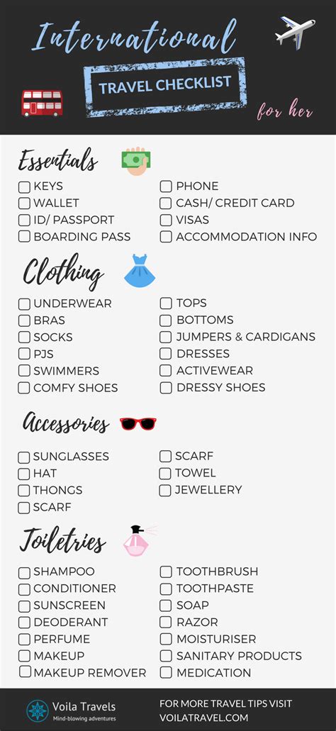 Travel Checklist For Women Remember What To Pack For Your Next