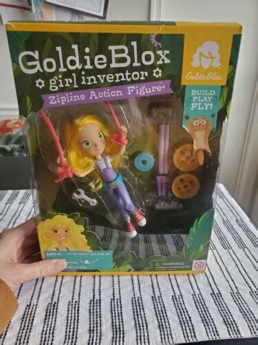 Goldie Blox Girl Inventor Zipline Action Figure~30 Pcs Building Toy