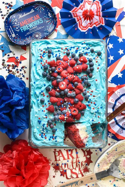 Red White And Blue Ice Cream Cake Foxes Love Lemons