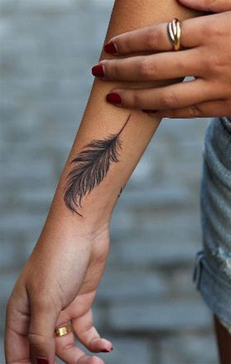 Indian Plume Feather Tattoo Ideas For Women Black Arm Wrist Tat Trendy Tattoos