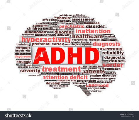 Adhd Symbol Conceptual Design Isolated On Stock Illustration 105798461