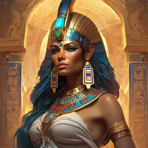 The Egyptian Goddess Renenutet Goddess Of Luck Fertility 8k Resolution Concept Art Portrait By