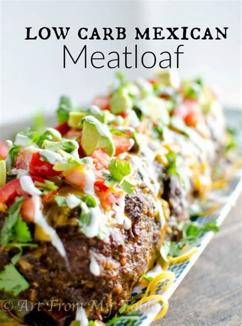 Low Carb Mexican Meatloaf No Sugar Art From My Table