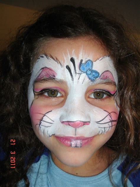 How to face paint the bunny: My first full Face bunny | Bunny face paint, Face painting